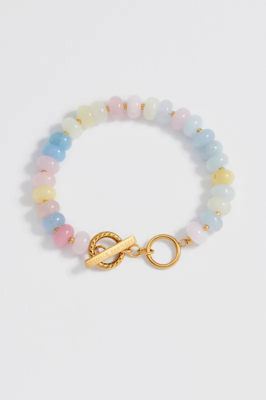 Pastel Multi Gemstone T-Bar Bracelet sold by Estella Bartlett