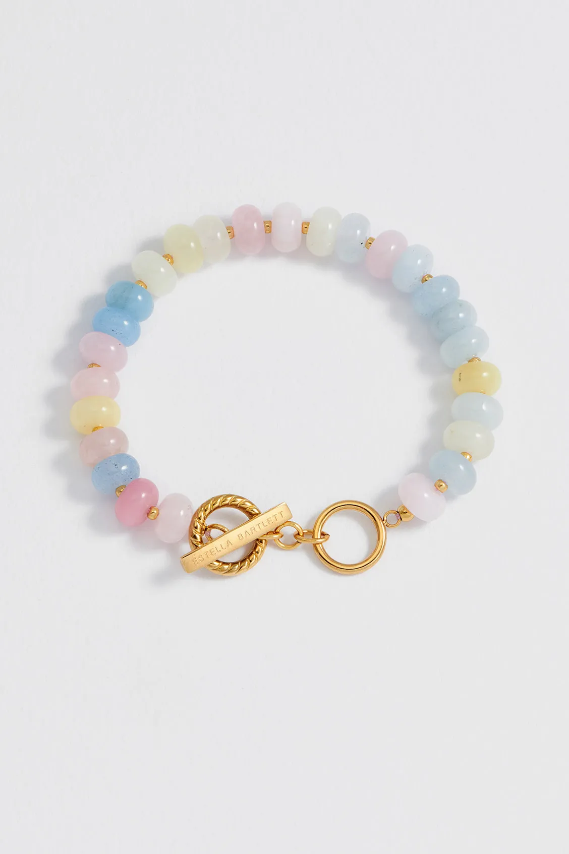 Pastel Multi Gemstone T-Bar Bracelet sold by Estella Bartlett