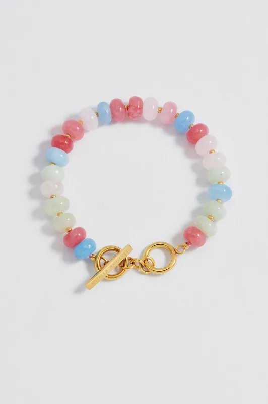 Candy Gemstone T-Bar Bracelet sold by Estella Bartlett
