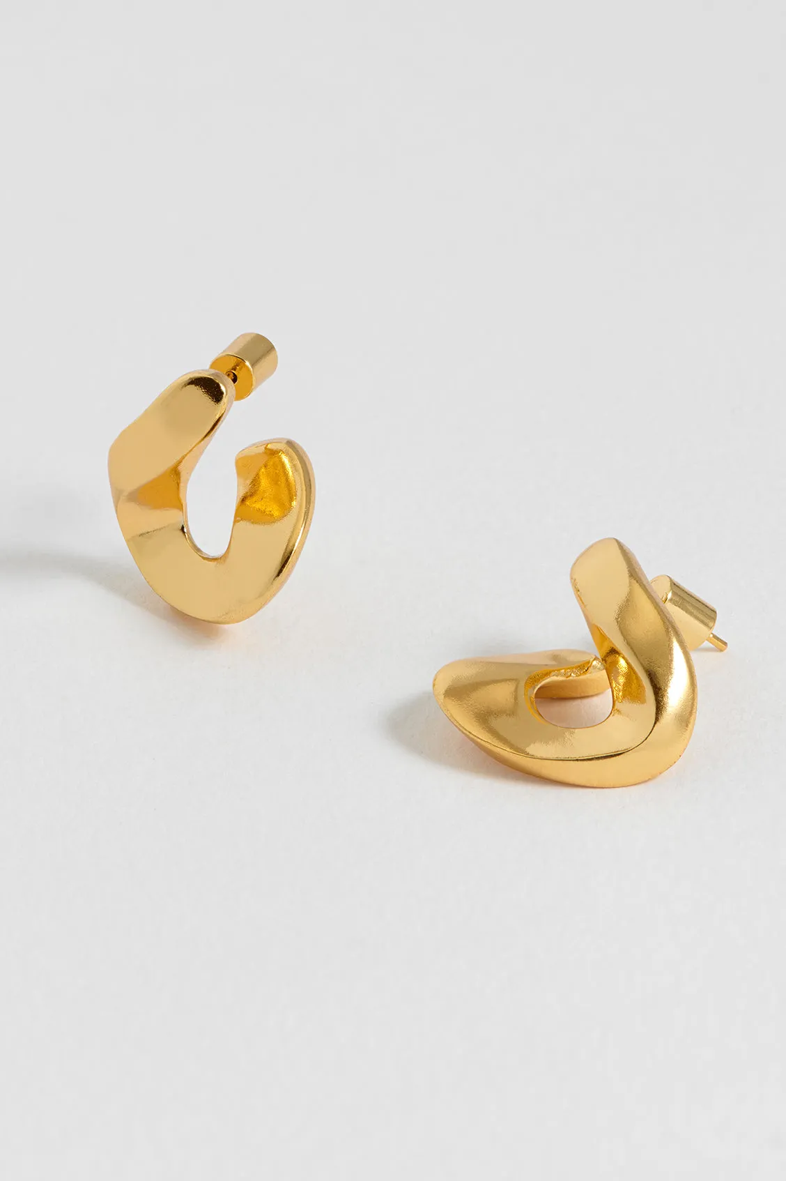 Sculptural Twist Hoop Earrings sold by Estella Bartlett product image thumbnail 4