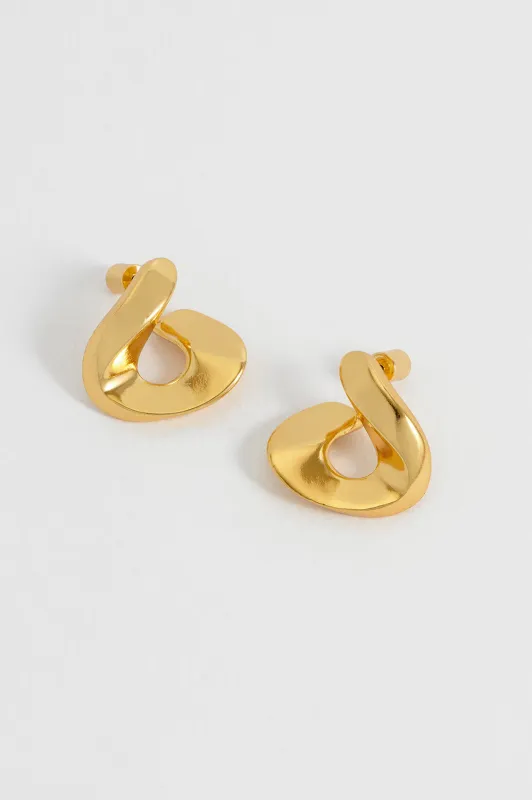 Sculptural Twist Hoop Earrings sold by Estella Bartlett