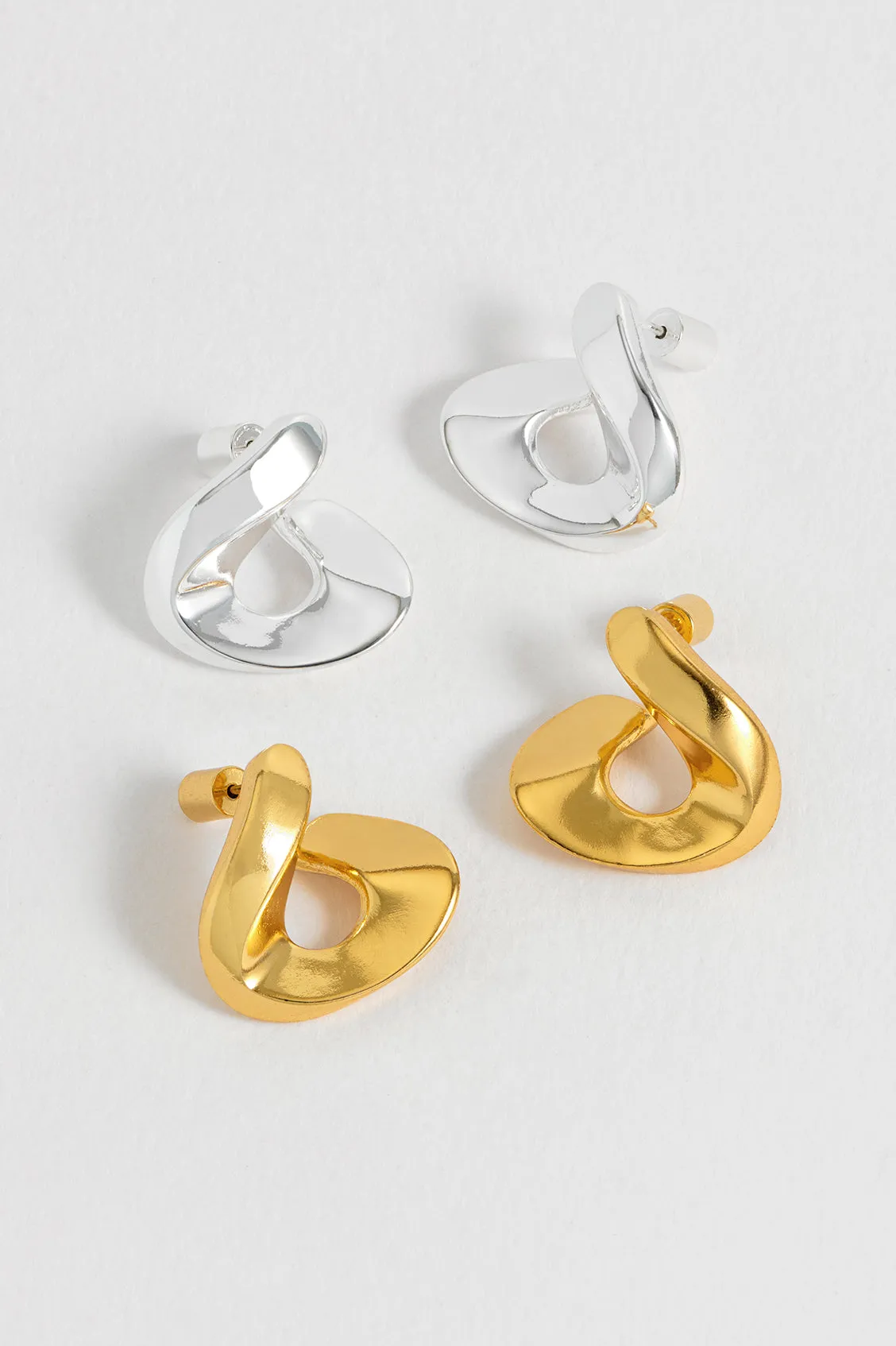 Sculptural Twist Hoop Earrings sold by Estella Bartlett product image thumbnail 5