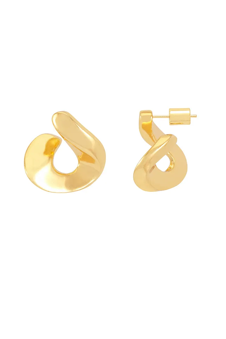 Sculptural Twist Hoop Earrings sold by Estella Bartlett product image thumbnail 3