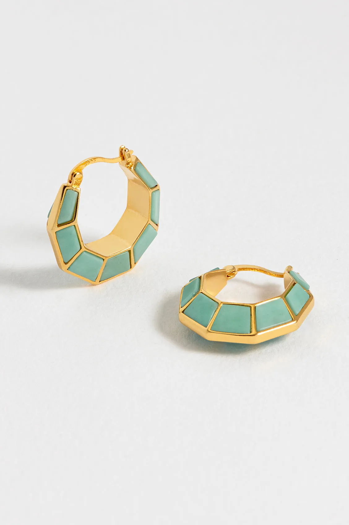 Octagon Hinge Hoop Earrings sold by Estella Bartlett product image thumbnail 4