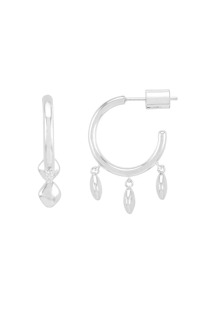 Triple Pebble Hoop Earrings sold by Estella Bartlett product image thumbnail 3