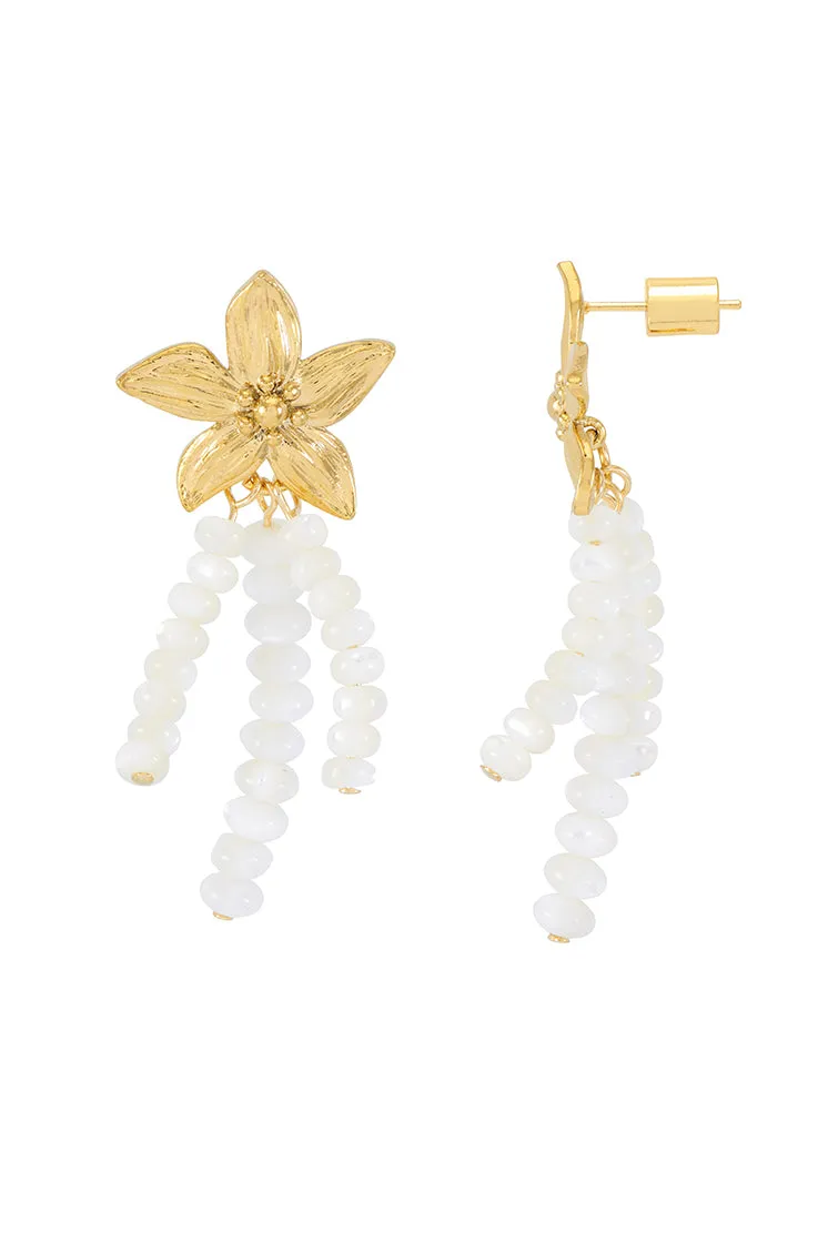 Flower Pearl Drop Earrings sold by Estella Bartlett product image thumbnail 3