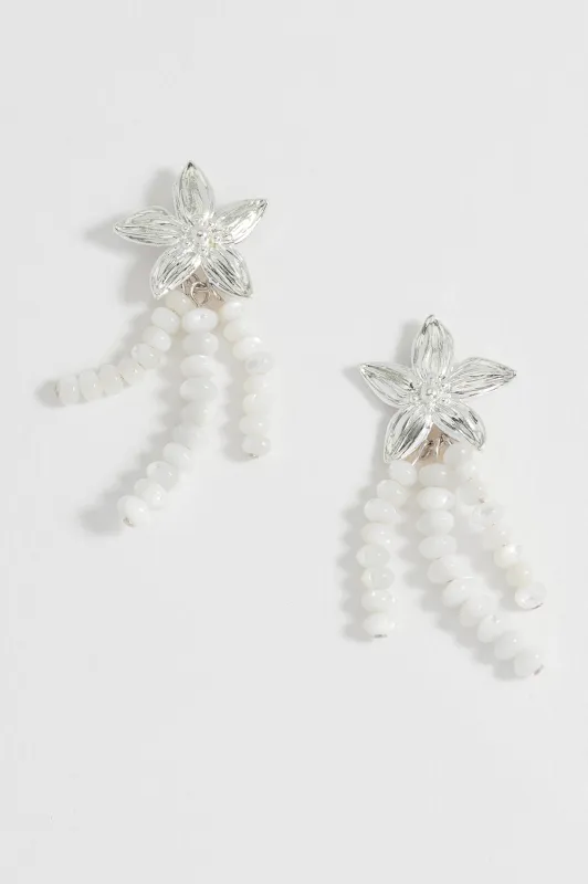 Flower Pearl Drop Earrings sold by Estella Bartlett