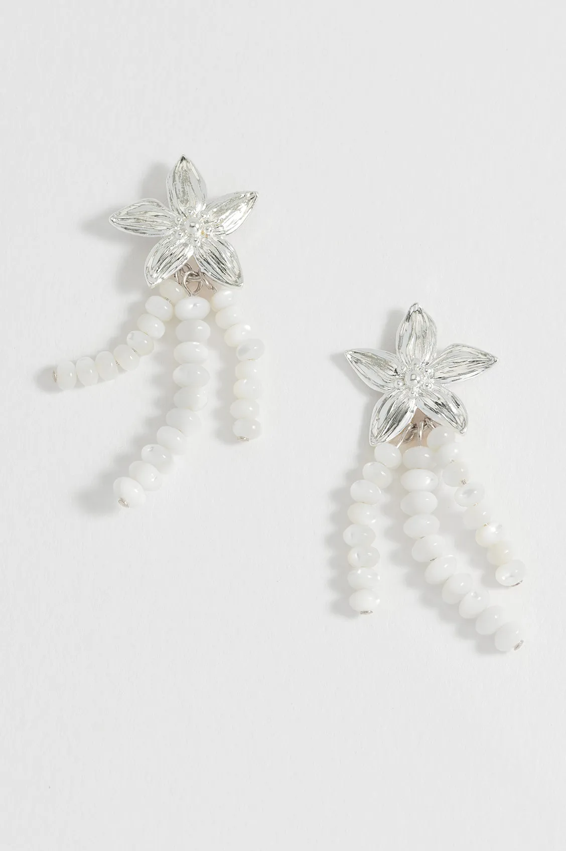 Flower Pearl Drop Earrings sold by Estella Bartlett