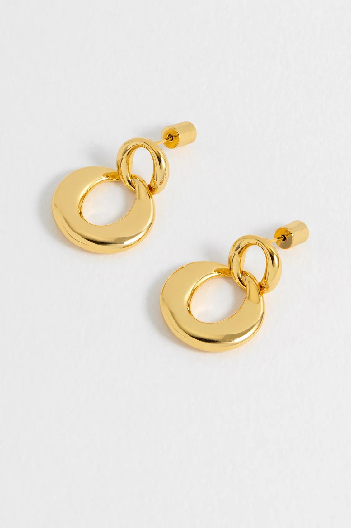 Double Round Link Earrings sold by Estella Bartlett product image thumbnail 4