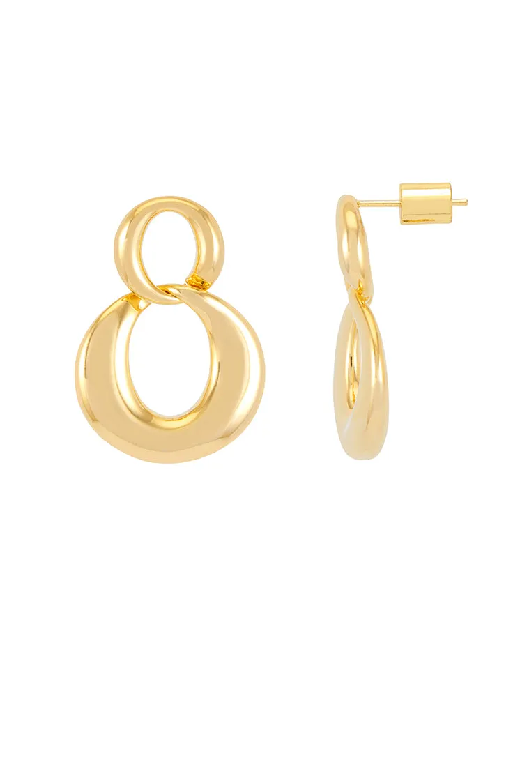 Double Round Link Earrings sold by Estella Bartlett product image thumbnail 3