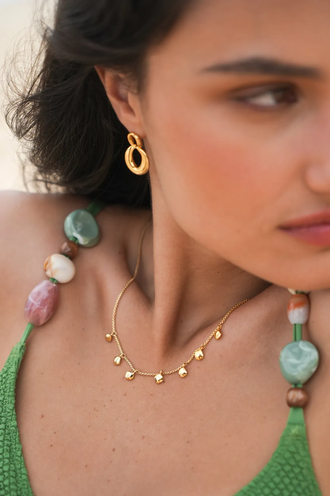 Double Round Link Earrings sold by Estella Bartlett product image thumbnail 2