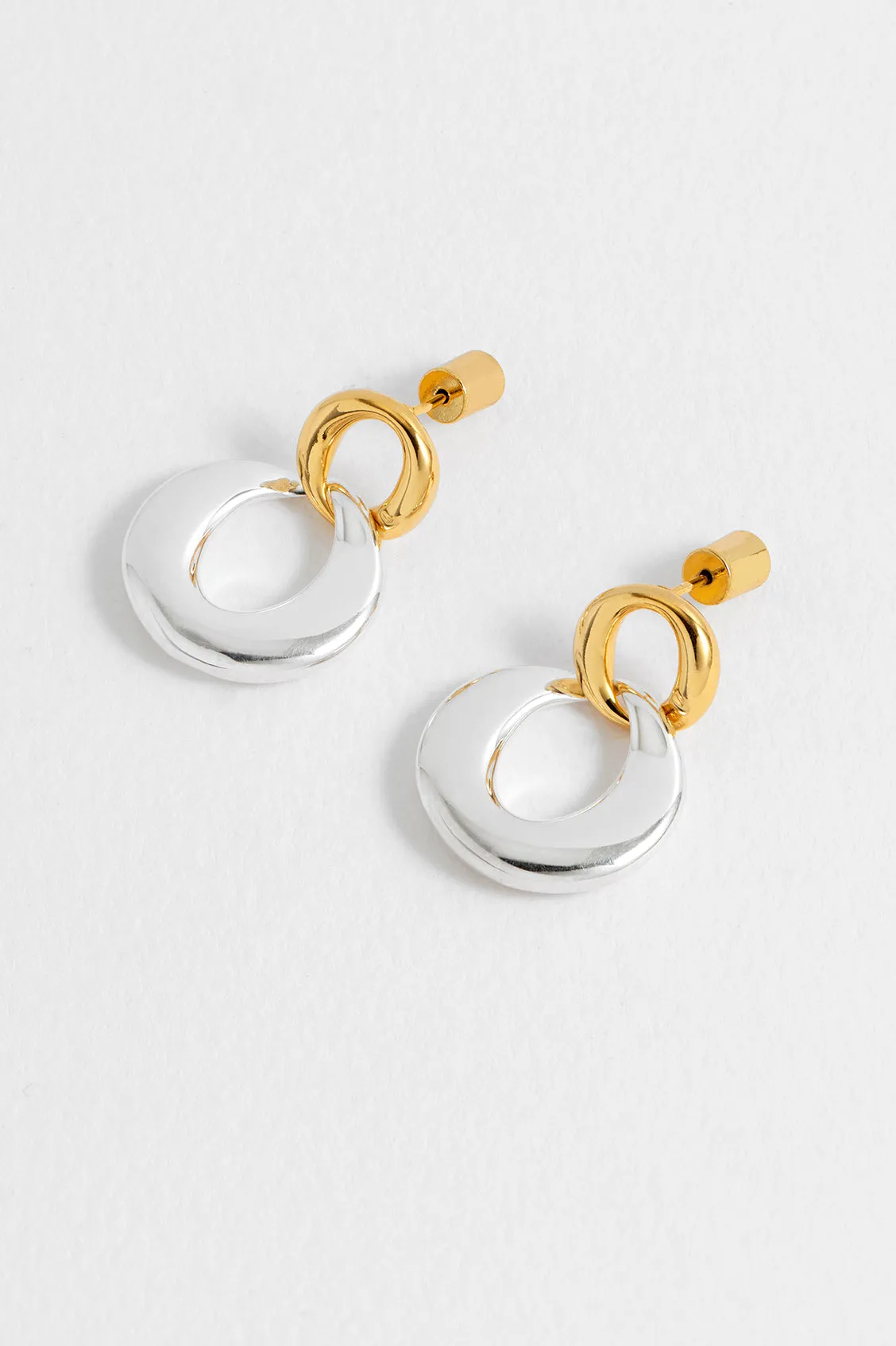 Gold And Silver Link Hoops sold by Estella Bartlett product image thumbnail 4