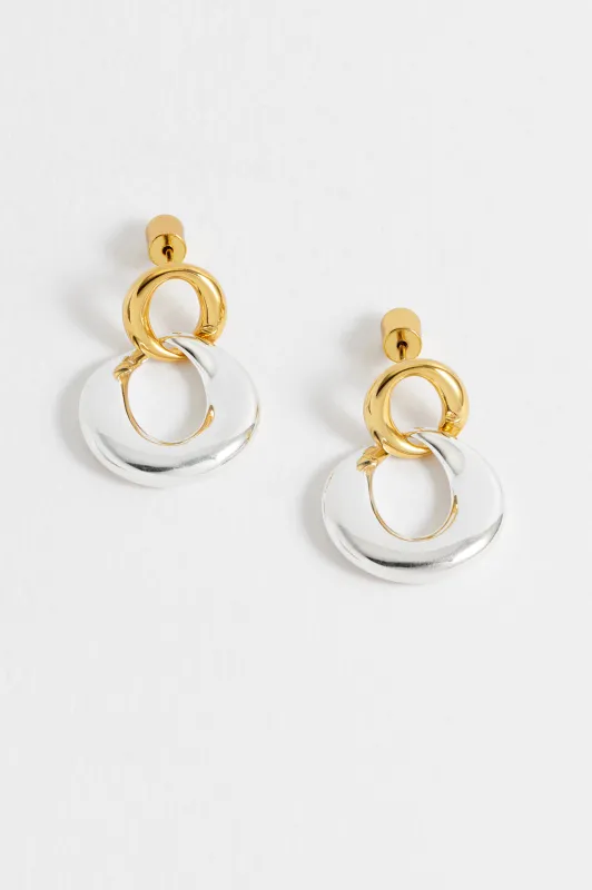Gold And Silver Link Hoops sold by Estella Bartlett