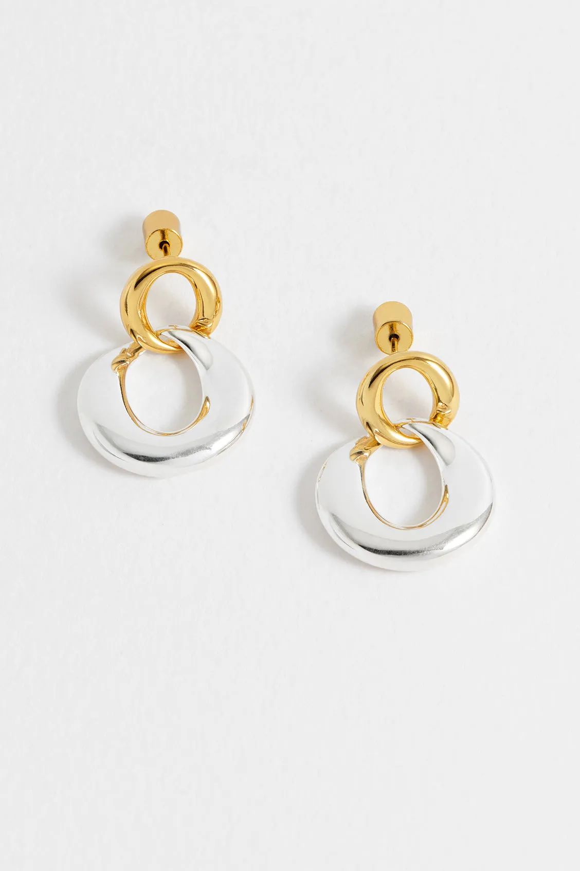 Gold And Silver Link Hoops sold by Estella Bartlett