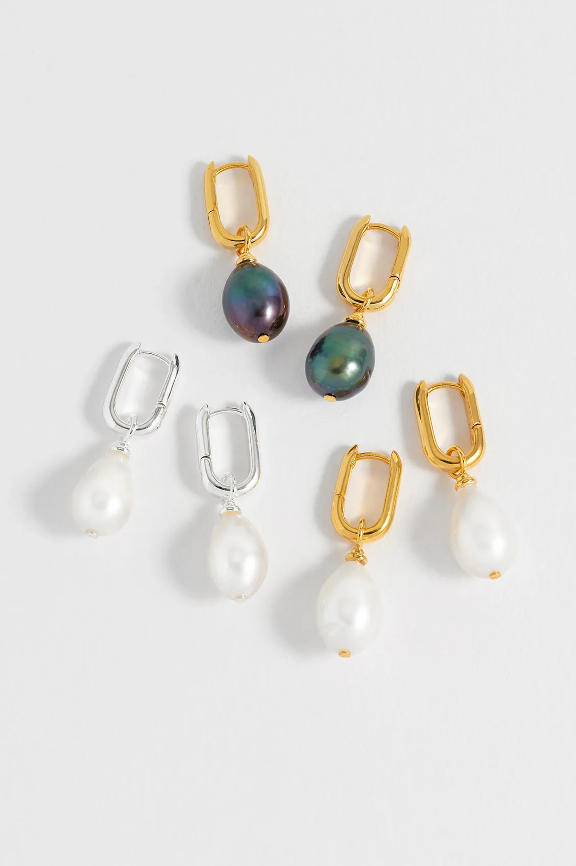 Blue Pearl Drop Link Earrings sold by Estella Bartlett product image thumbnail 5
