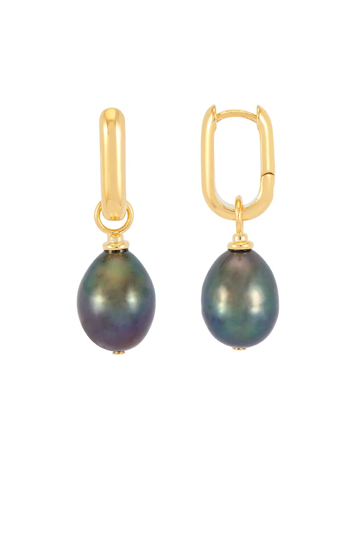 Blue Pearl Drop Link Earrings sold by Estella Bartlett product image thumbnail 3