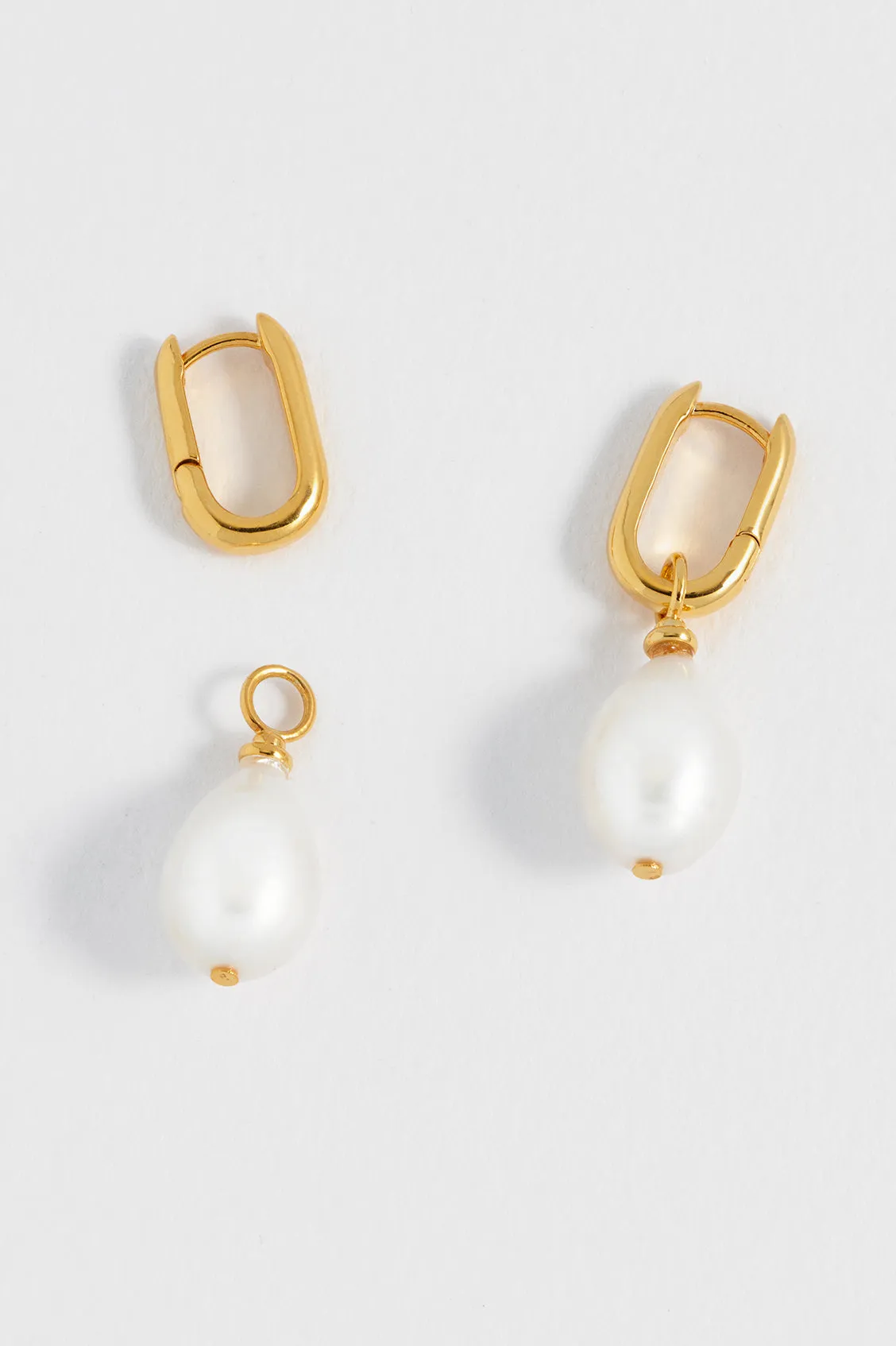 Pearl Drop Link Earrings sold by Estella Bartlett product image thumbnail 4