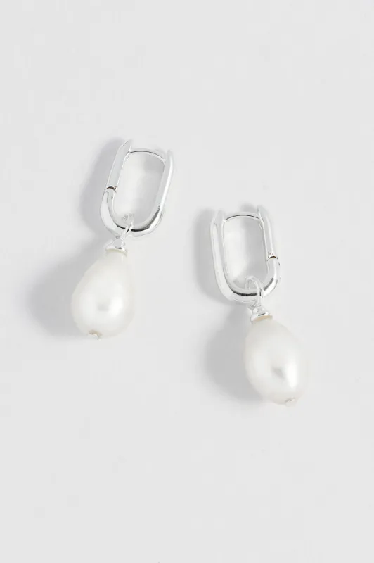 Pearl Drop Link Earrings sold by Estella Bartlett