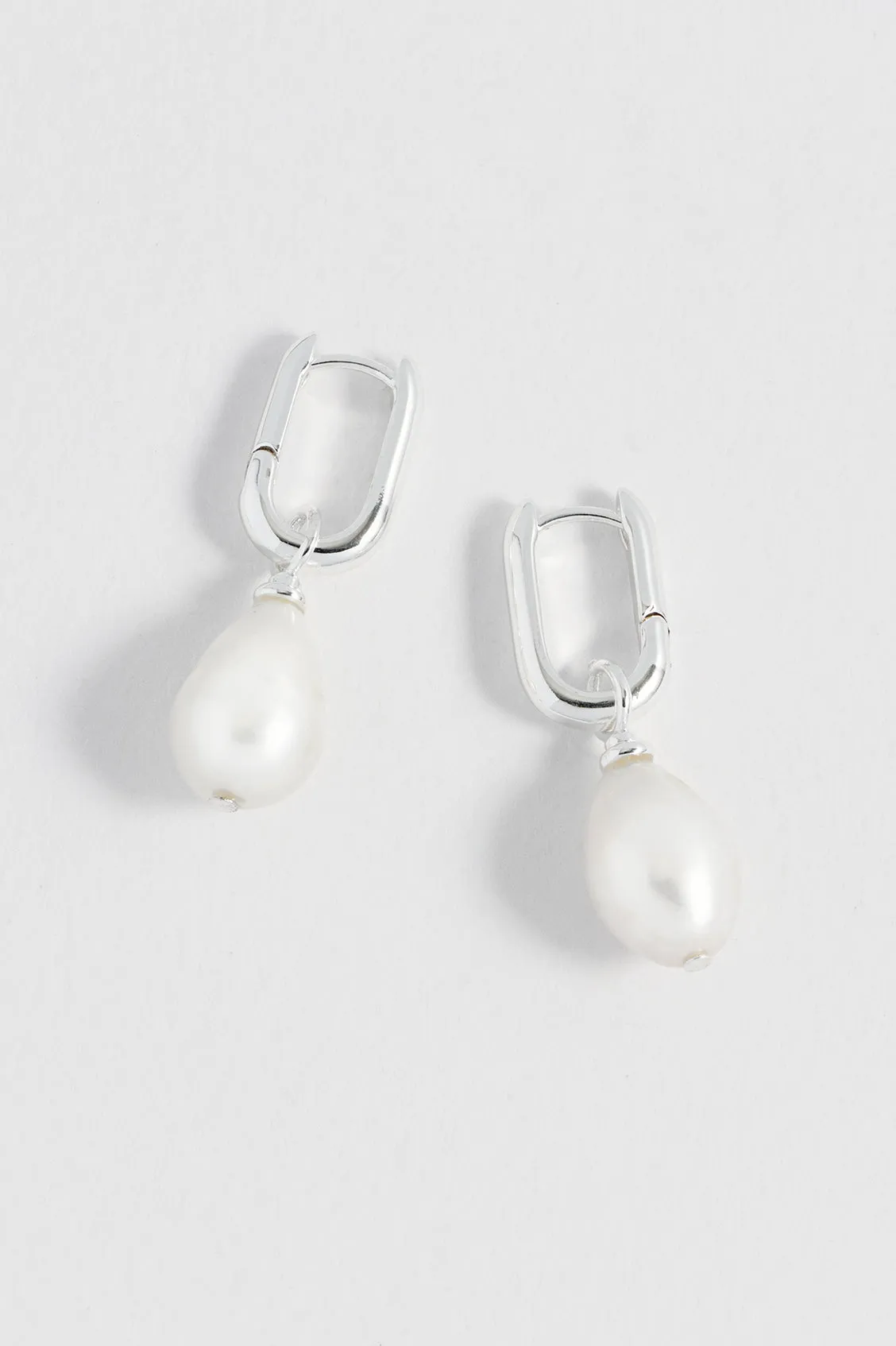 Pearl Drop Link Earrings sold by Estella Bartlett