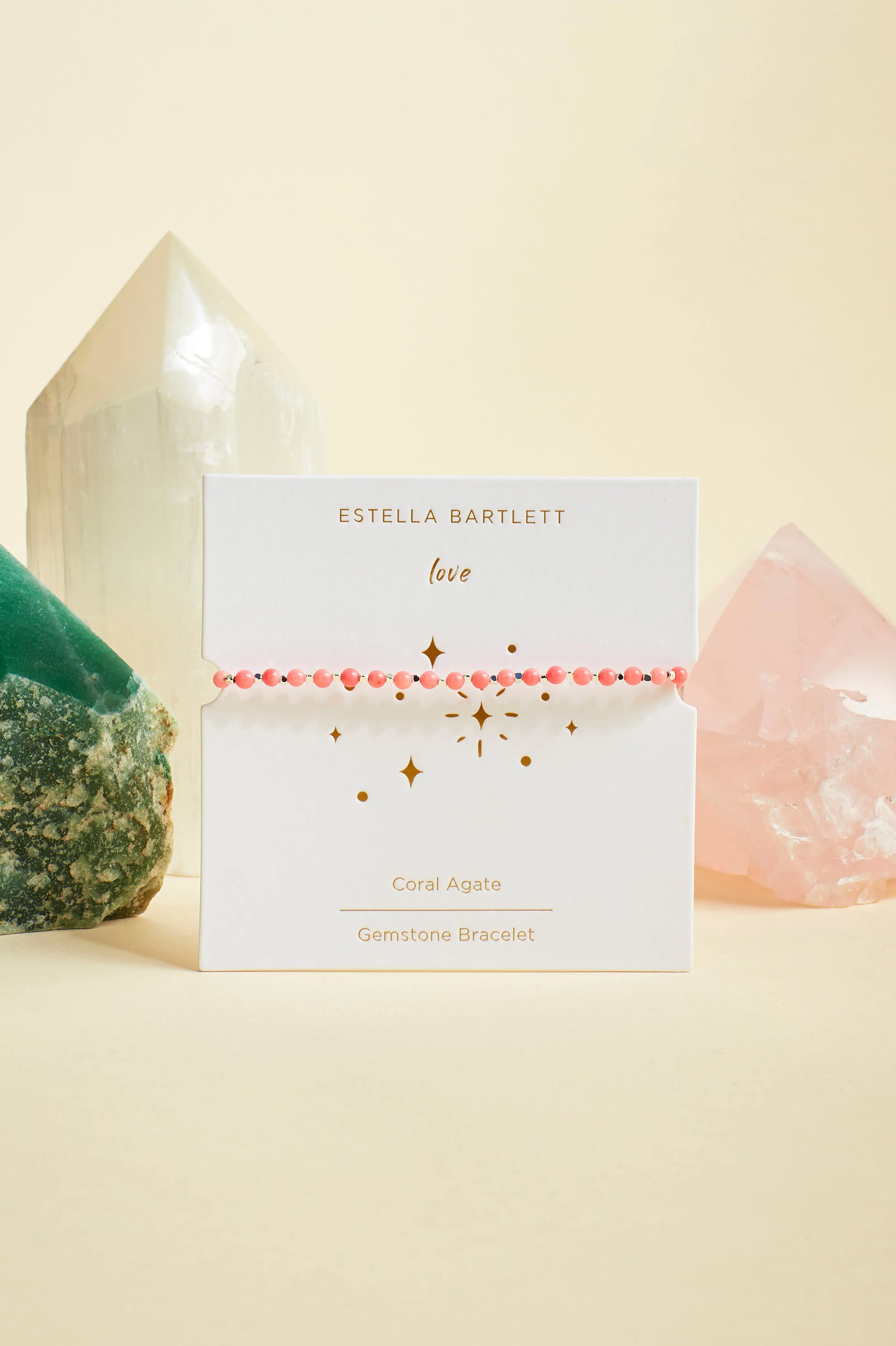 Wellness Coral Agate Gemstone Amelia Bracelet sold by Estella Bartlett product image thumbnail 4
