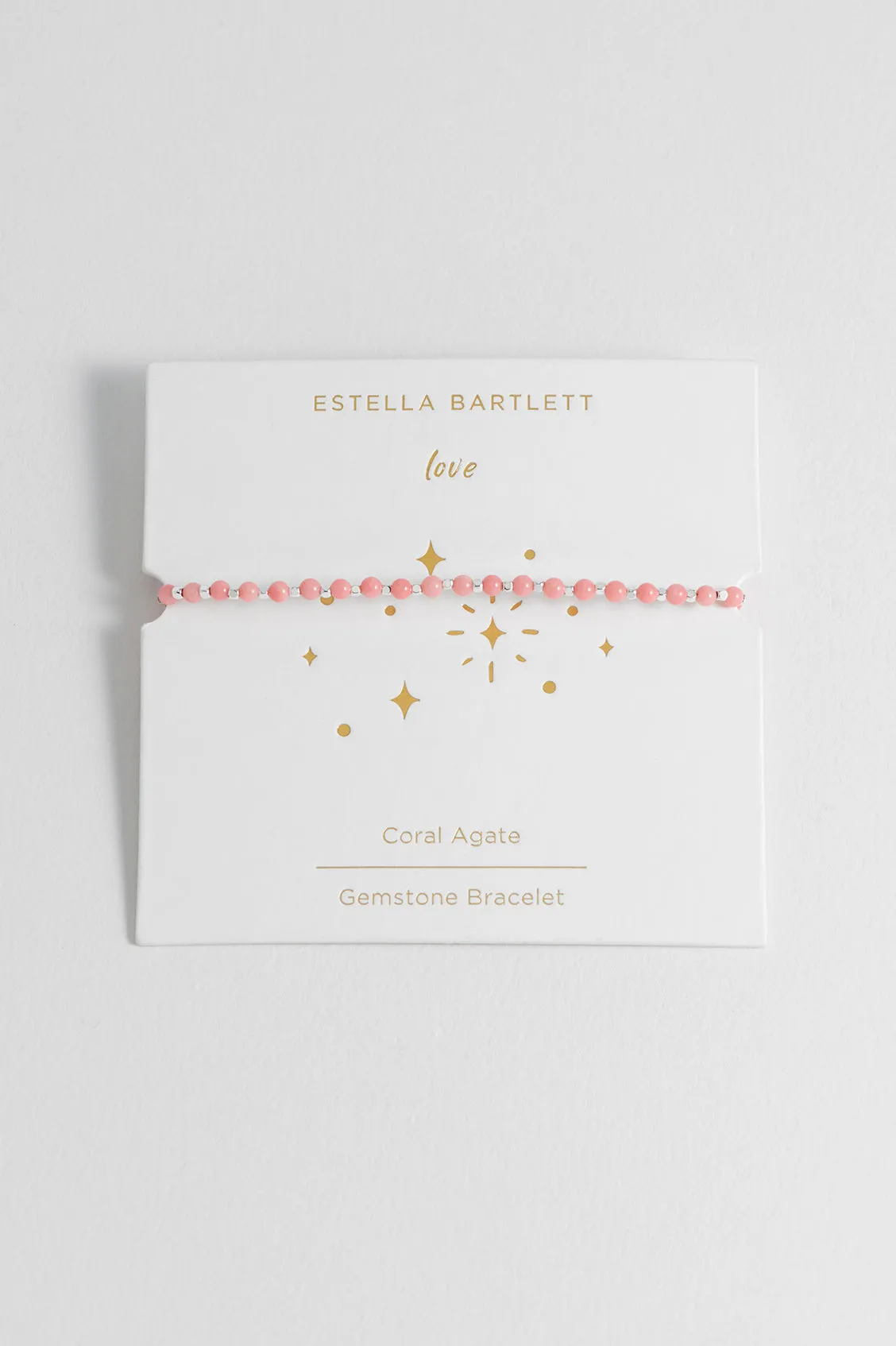 Wellness Coral Agate Gemstone Amelia Bracelet sold by Estella Bartlett