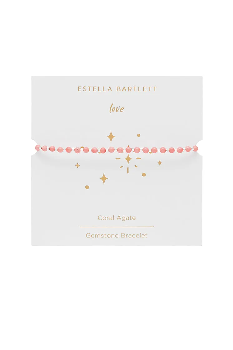 Wellness Coral Agate Gemstone Amelia Bracelet sold by Estella Bartlett product image thumbnail 3