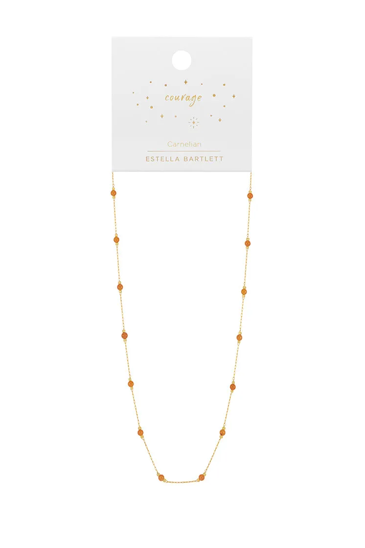Wellness Carnelian Beaded Chain Necklace sold by Estella Bartlett product image thumbnail 3