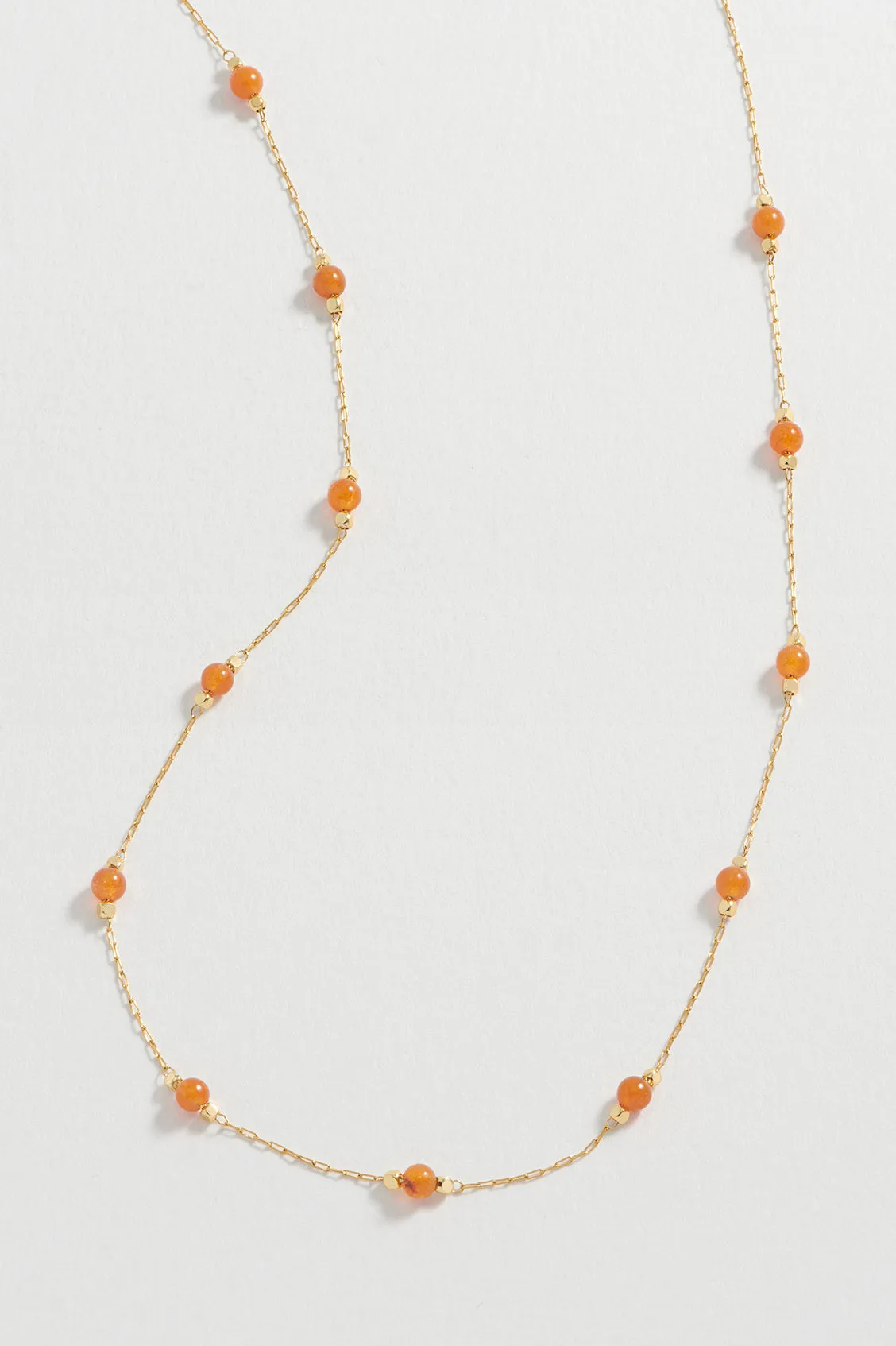 Wellness Carnelian Beaded Chain Necklace sold by Estella Bartlett