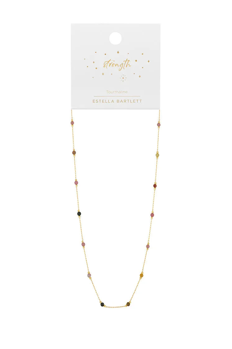 Wellness Tourmaline Gemstone Bead Necklace sold by Estella Bartlett product image thumbnail 3