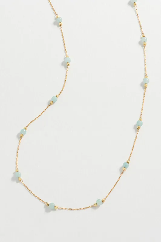Wellness Amazonite Gemstone Bead Necklace sold by Estella Bartlett
