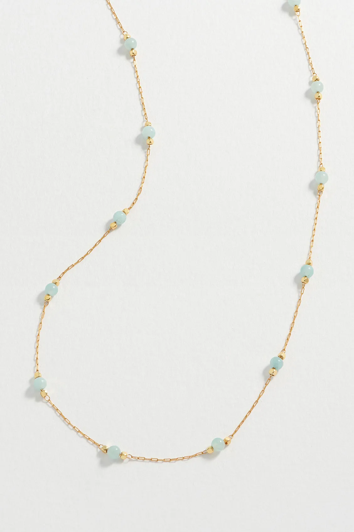 Wellness Amazonite Gemstone Bead Necklace sold by Estella Bartlett
