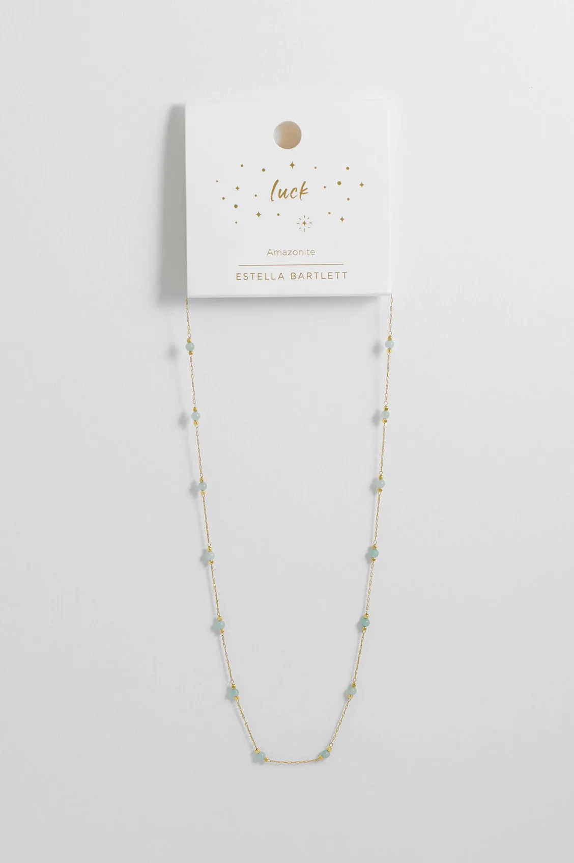 Wellness Amazonite Gemstone Bead Necklace sold by Estella Bartlett product image thumbnail 5