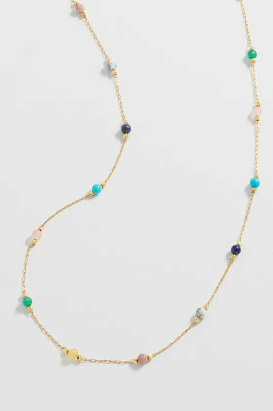 Wellness Mixed Gemstone Bead Necklace sold by Estella Bartlett