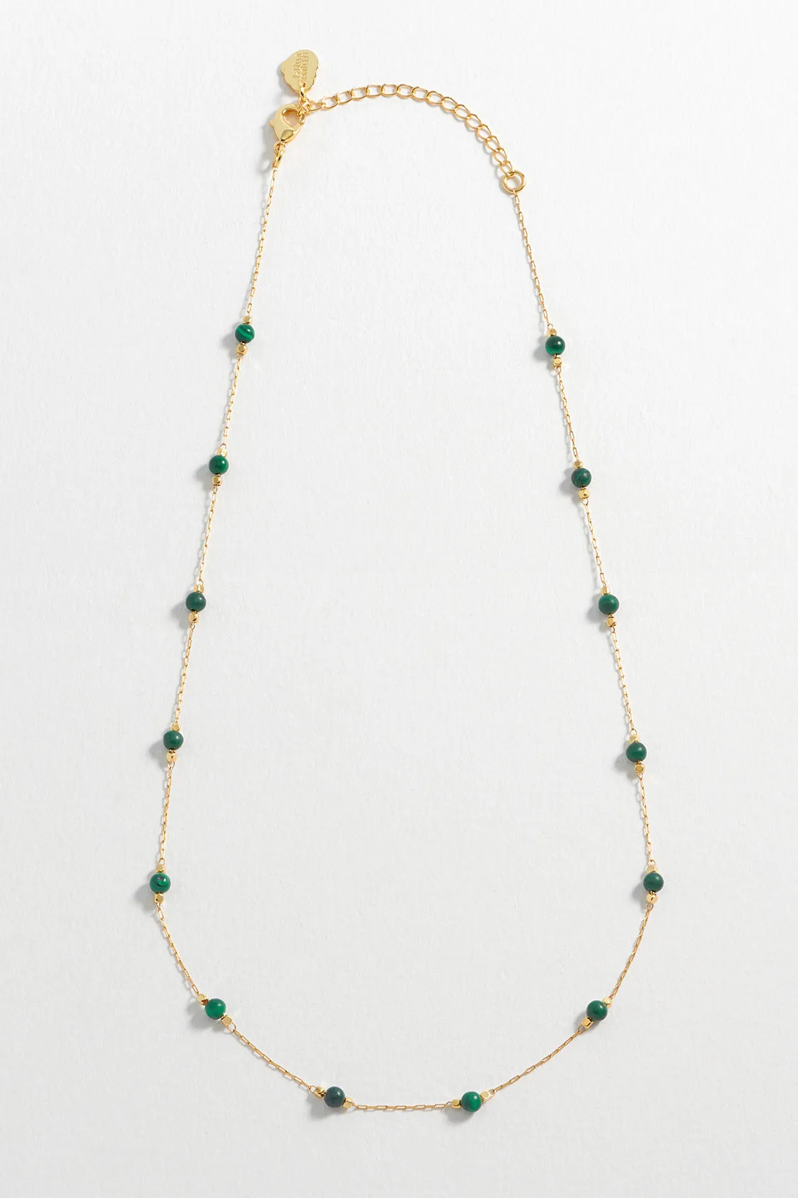 Wellness Malachite Gemstone Bead Necklace sold by Estella Bartlett product image thumbnail 5