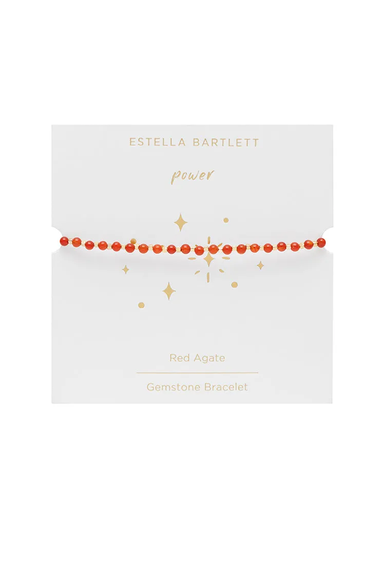Wellness Red Agate Gemstone Amelia Bracelet sold by Estella Bartlett product image thumbnail 3