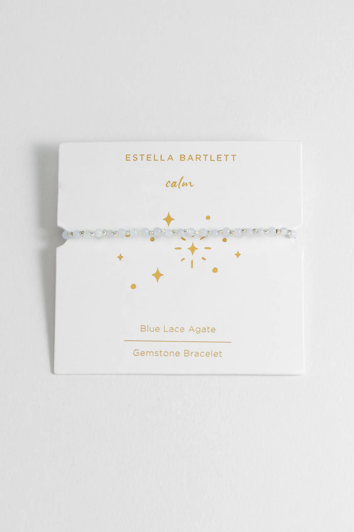 Wellness Blue Lace Agate Gemstone Amelia Bracelet sold by Estella Bartlett