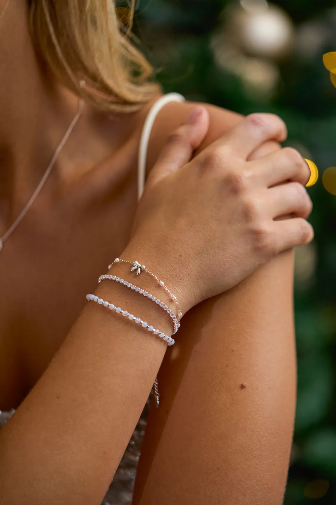 Wellness Blue Lace Agate Gemstone Amelia Bracelet sold by Estella Bartlett product image thumbnail 2