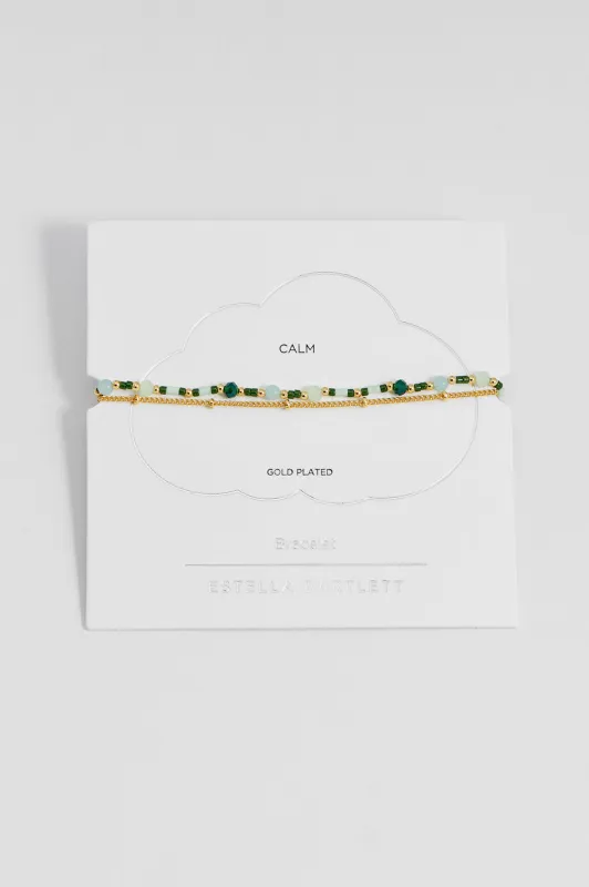 Mini Green Gemstone Duo Chain Bracelet sold by Estella Bartlett