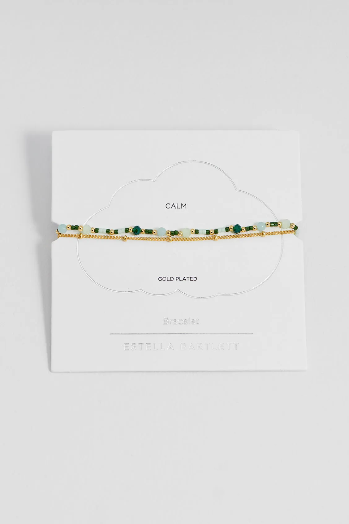 Mini Green Gemstone Duo Chain Bracelet sold by Estella Bartlett