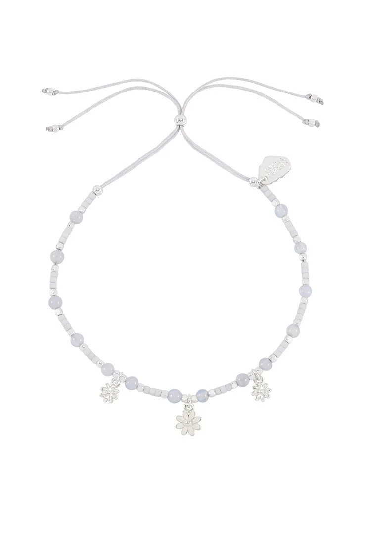 Triple Flower White Enamel Sienna Bracelet sold by Estella Bartlett product image thumbnail 3