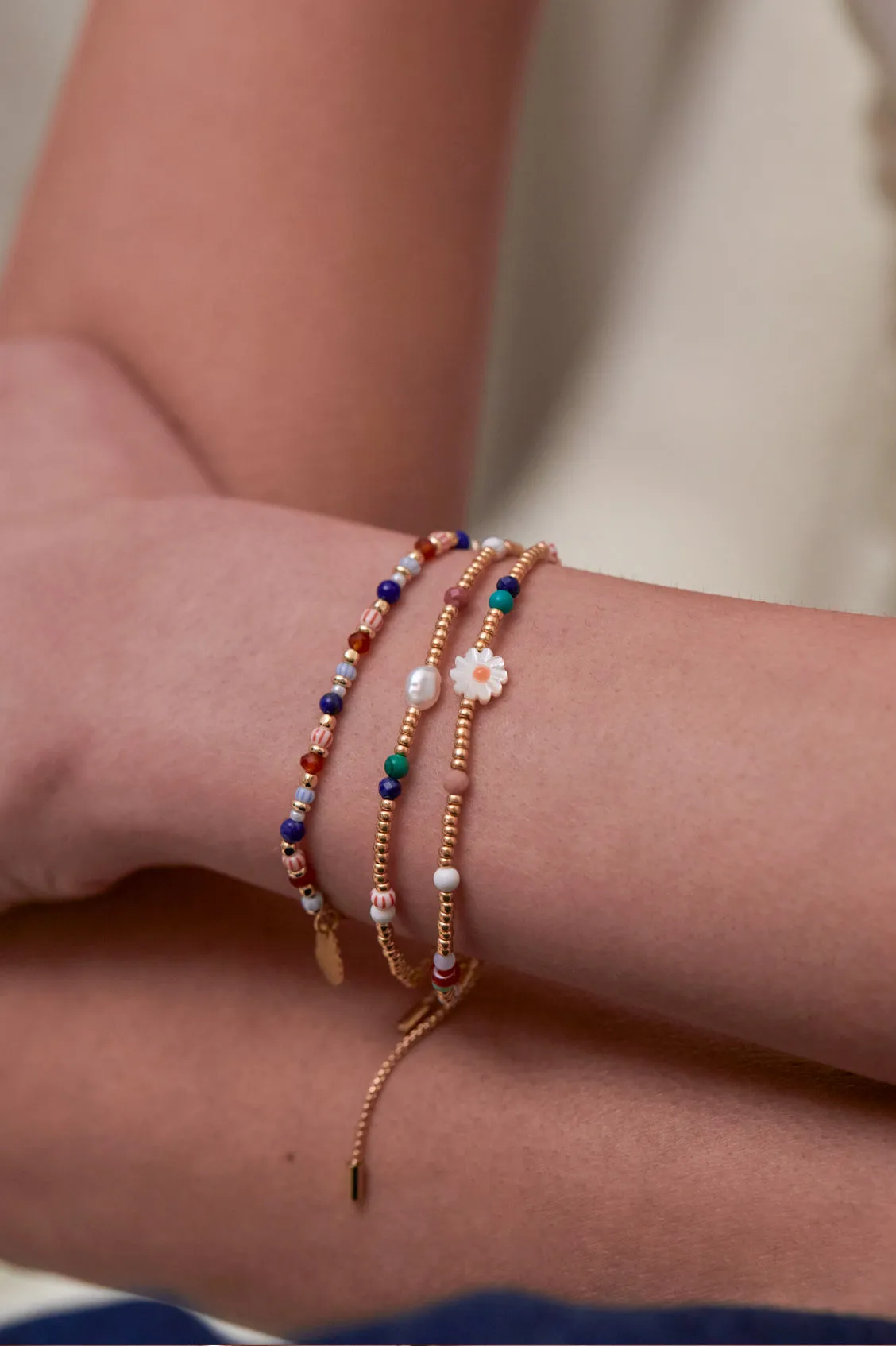 Mixed Glass, Pearl And Gemstone Duo Bracelet sold by Estella Bartlett product image thumbnail 2