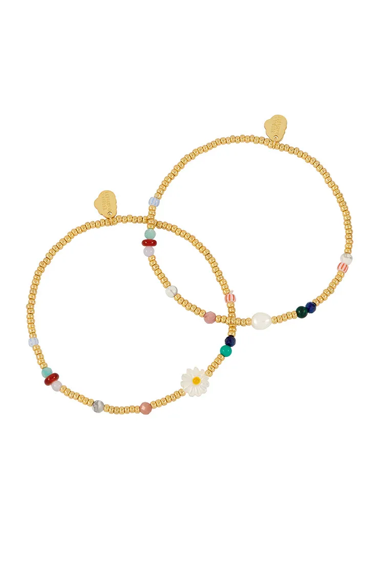 Mixed Glass, Pearl And Gemstone Duo Bracelet sold by Estella Bartlett product image thumbnail 3
