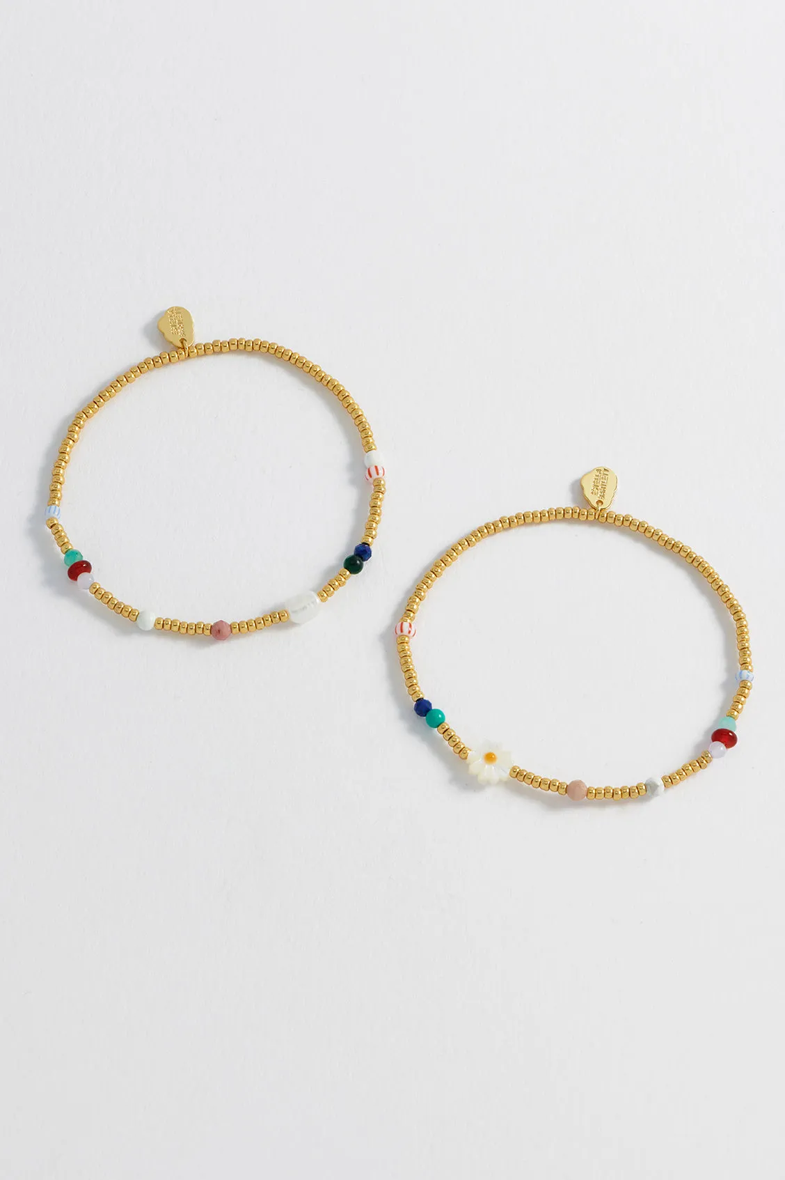 Mixed Glass, Pearl And Gemstone Duo Bracelet sold by Estella Bartlett product image thumbnail 4