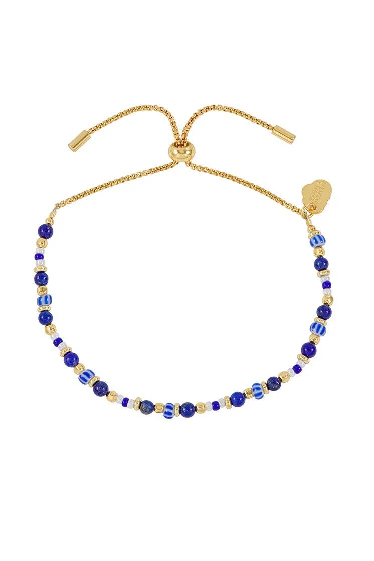 Blue Mixed Glass Amelia Bracelet sold by Estella Bartlett product image thumbnail 3