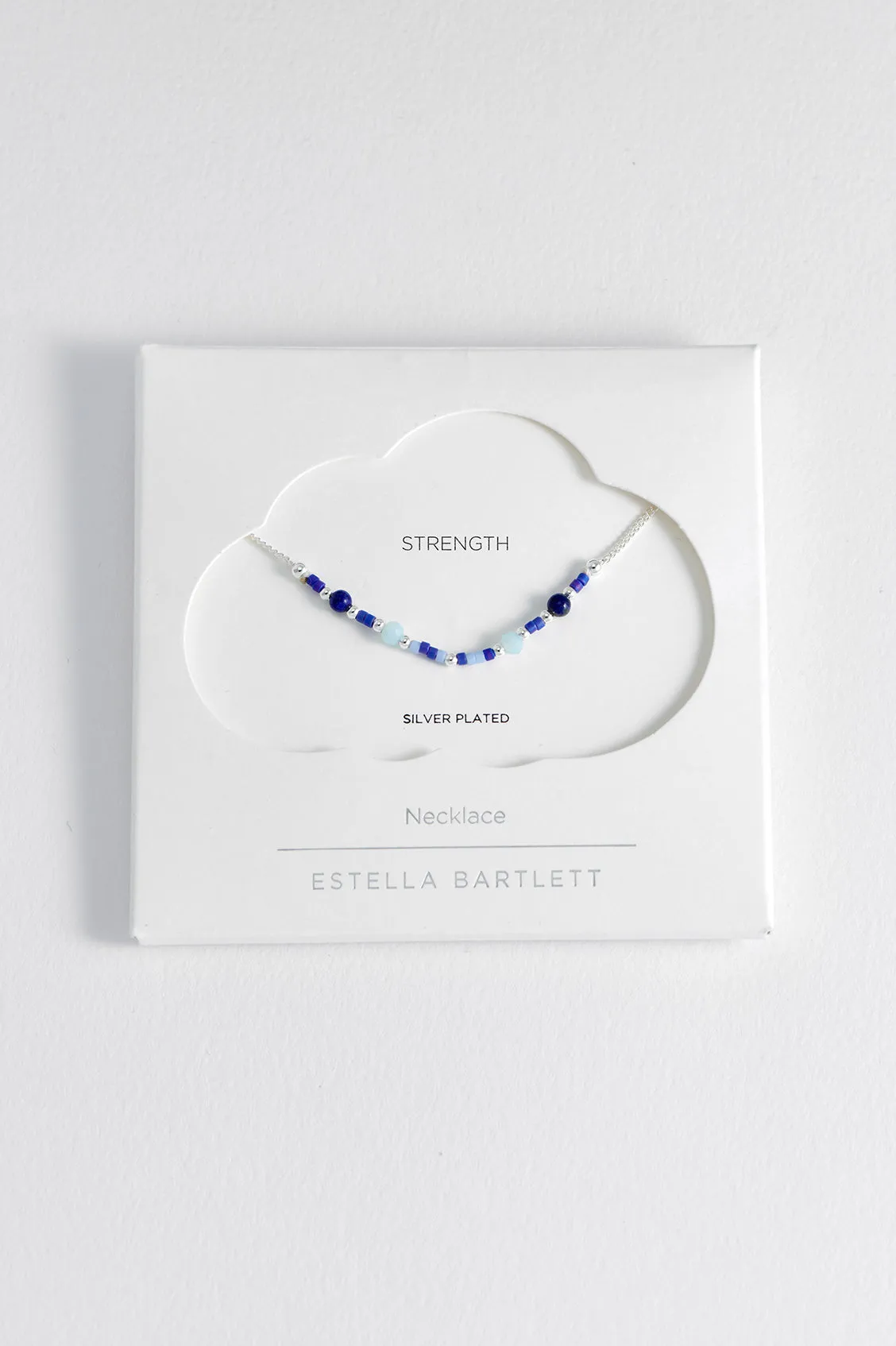 Mini Blue Beaded Chain Necklace sold by Estella Bartlett
