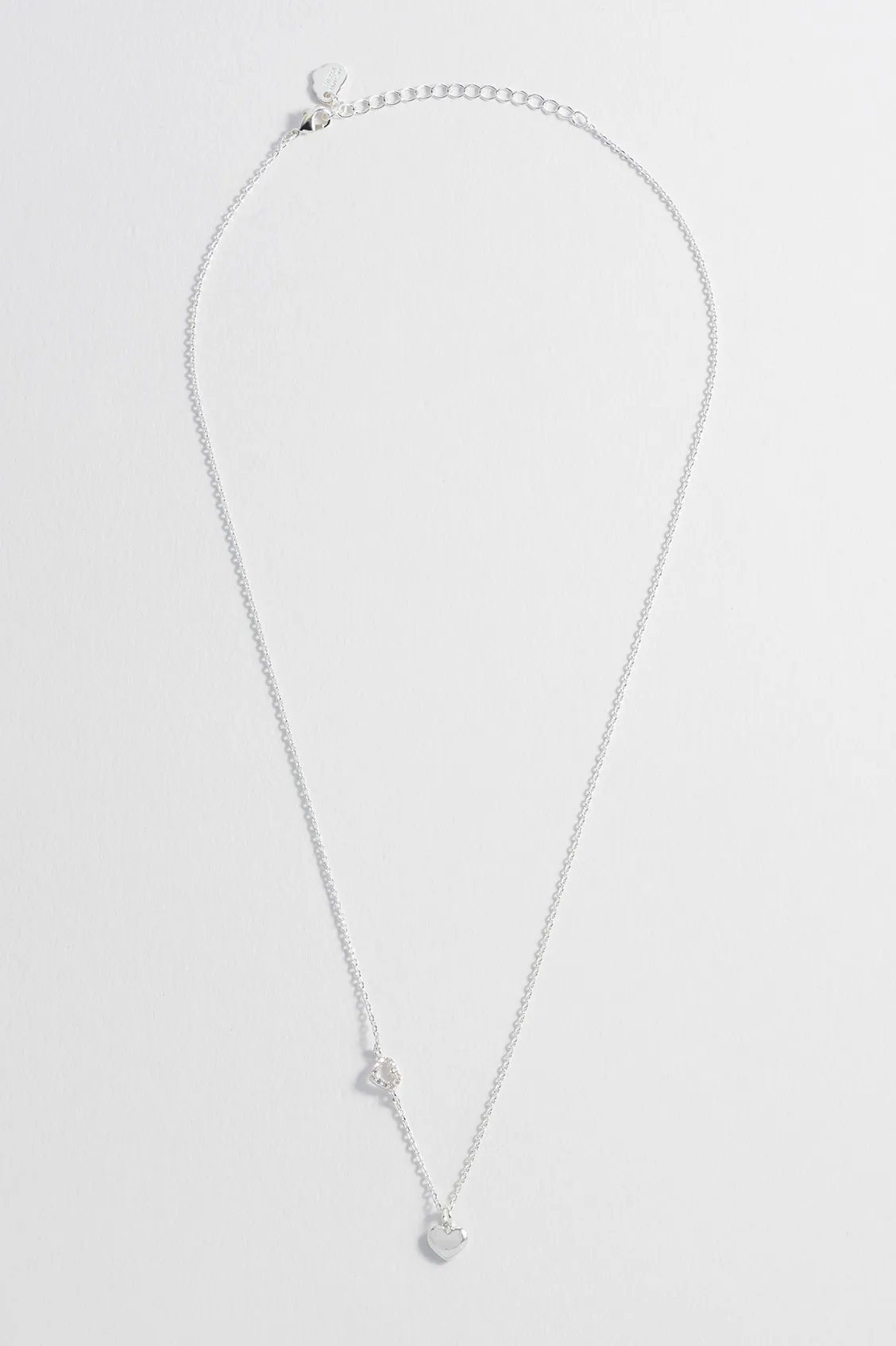 Heart Charm With Open Cz Heart Necklace sold by Estella Bartlett product image thumbnail 5