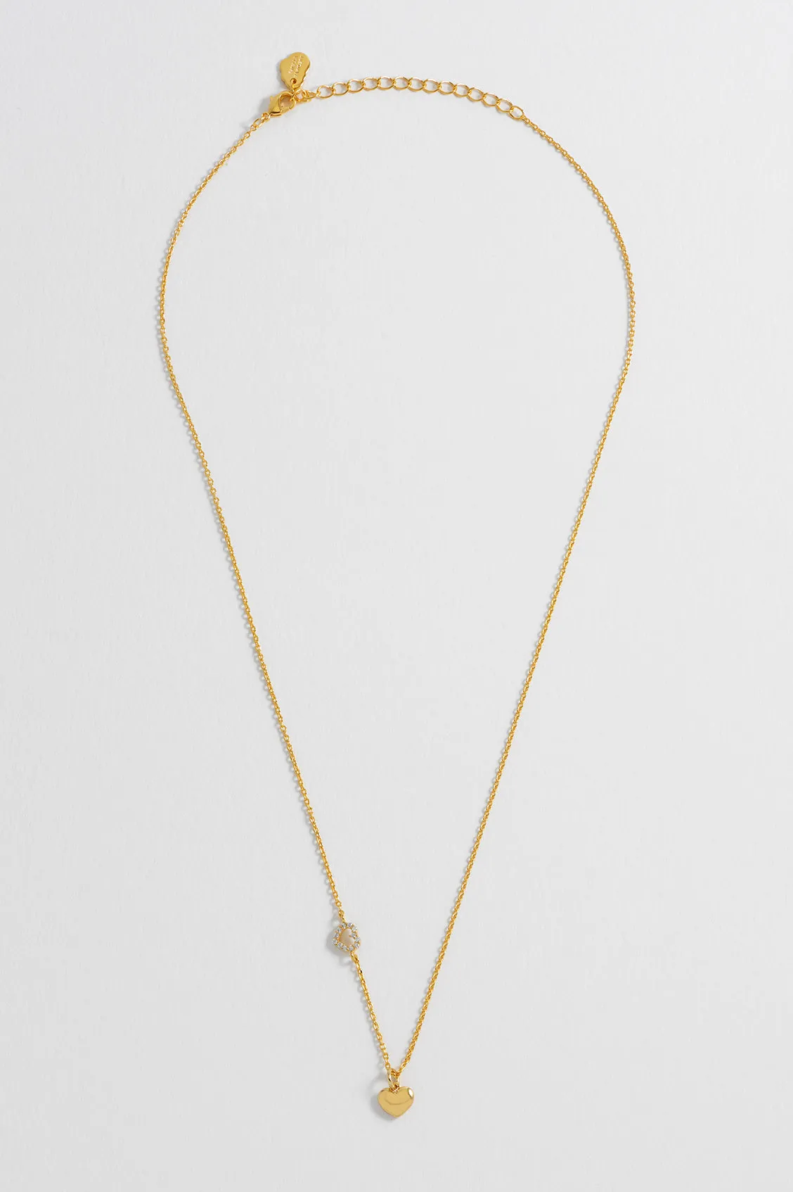 Heart Charm With Open Cz Heart Necklace sold by Estella Bartlett product image thumbnail 5