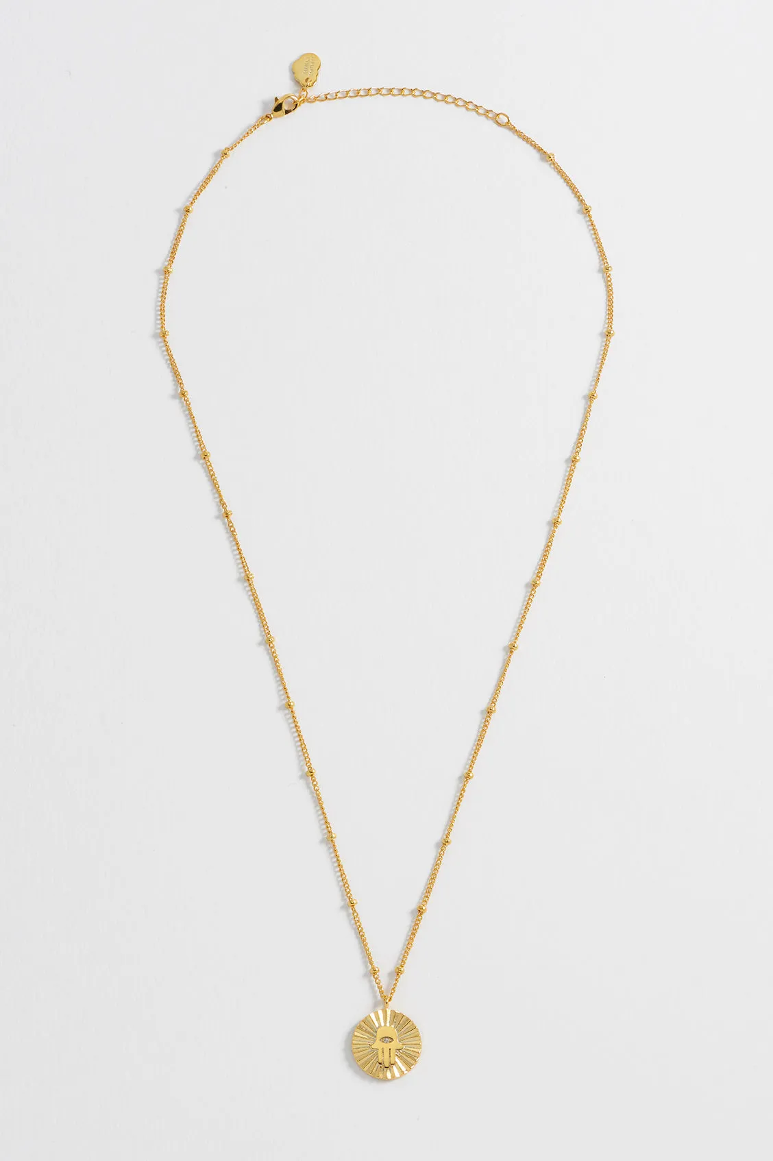 Boho Hamsa Hand Coin Necklace sold by Estella Bartlett product image thumbnail 5