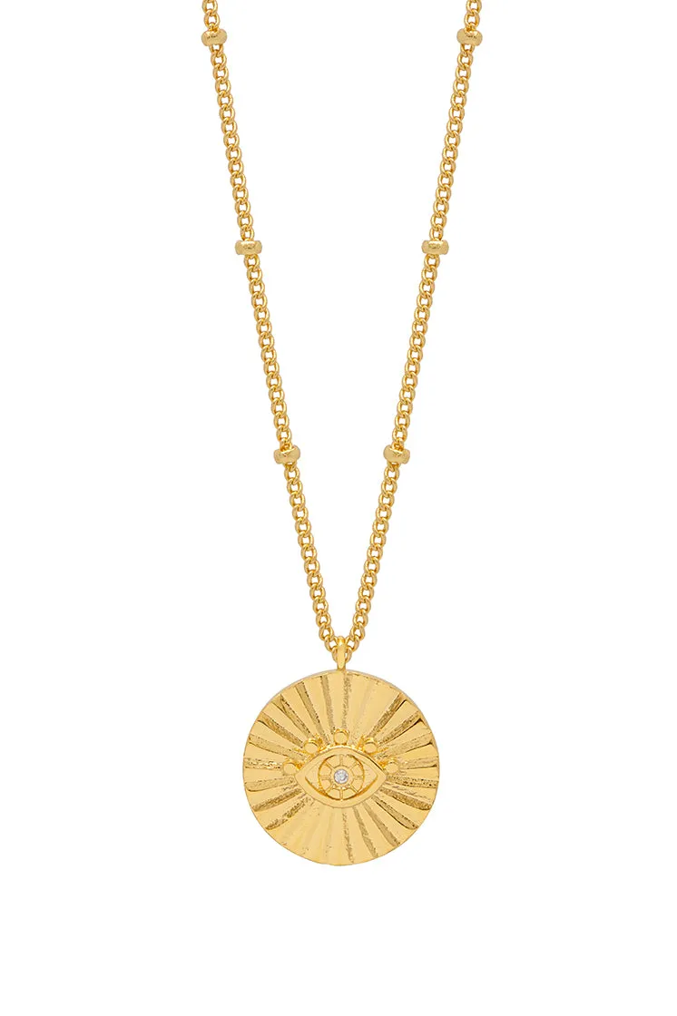 Boho Eye Coin Necklace sold by Estella Bartlett product image thumbnail 3