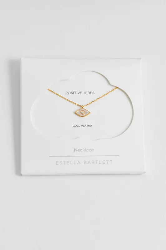 Pearl Evil Eye Necklace sold by Estella Bartlett